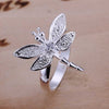 Fine Zircon Dragonfly Jewelry Ring